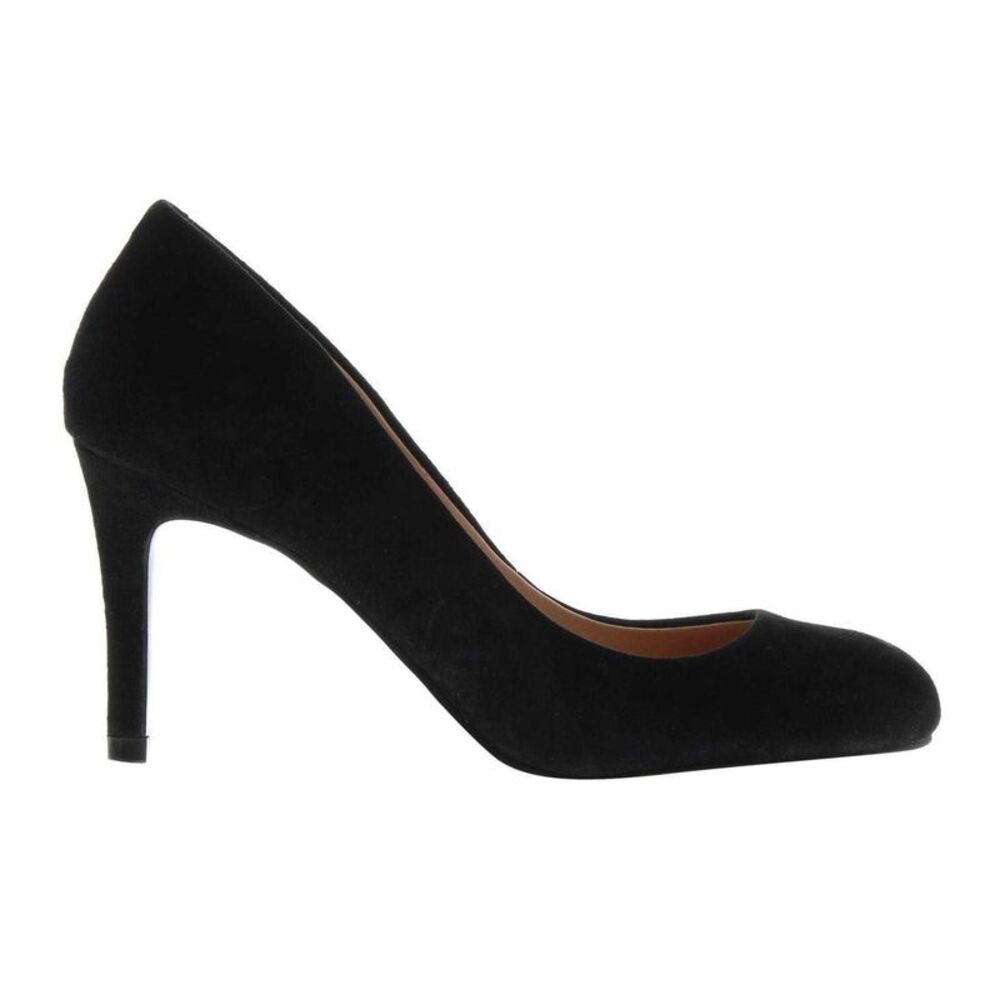 Linea Womens/Ladies Almond Stiletto Heel Shoes / Black
